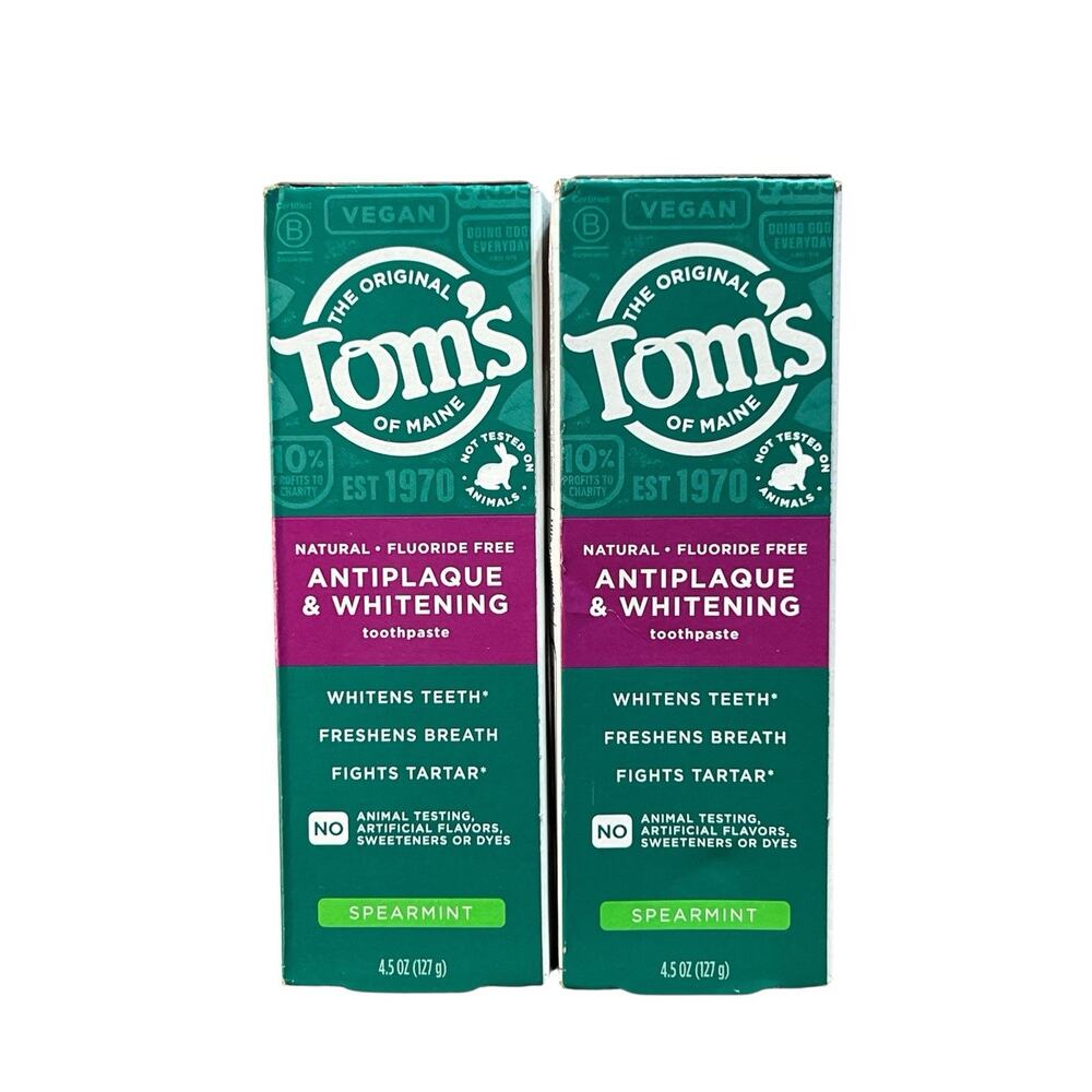 Tom’s Antiplaque And Whitening Toothpaste Set Of 2 New